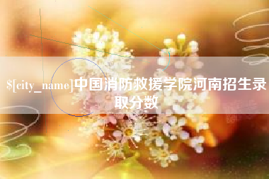 淮北中国消防救援学院河南招生录取分数