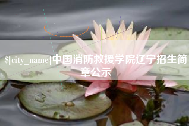 淮北中国消防救援学院辽宁招生简章公示