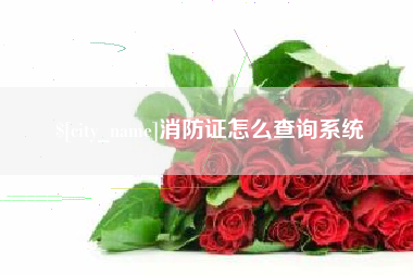 淮北消防证怎么查询系统