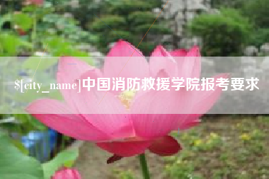 淮北中国消防救援学院报考要求