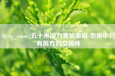 淮北五十米接力赛加油稿-他眼中只有前方的交接棒