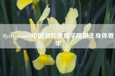 淮北中国消防救援学院招生身体要求