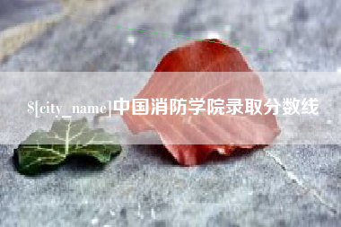 淮北中国消防学院录取分数线