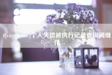 淮北个人失信被执行记录查询阚继伟