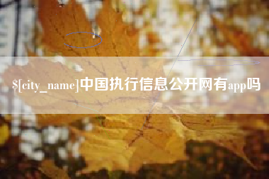 淮北中国执行信息公开网有app吗
