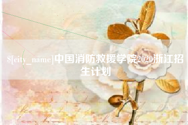 淮北中国消防救援学院2020浙江招生计划