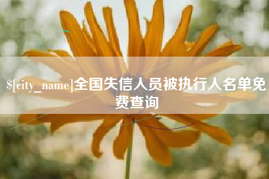 淮北全国失信人员被执行人名单免费查询