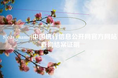 淮北中国执行信息公开网官方网站查询结案证明
