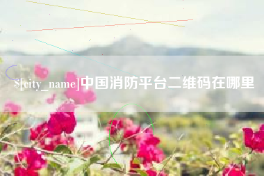 淮北中国消防平台二维码在哪里