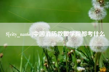 淮北中国消防救援学院都考什么