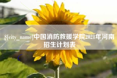 淮北中国消防救援学院2021年河南招生计划表