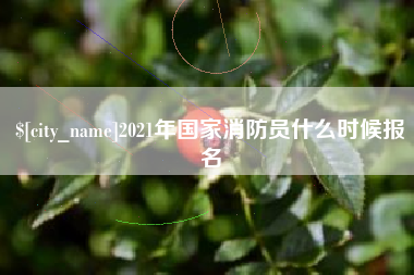 淮北2021年国家消防员什么时候报名