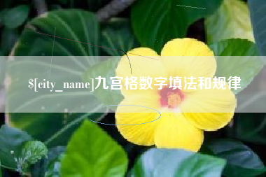 淮北九宫格数字填法和规律