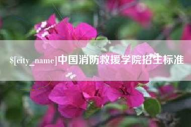 淮北中国消防救援学院招生标准