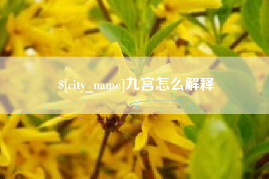 淮北九宫怎么解释