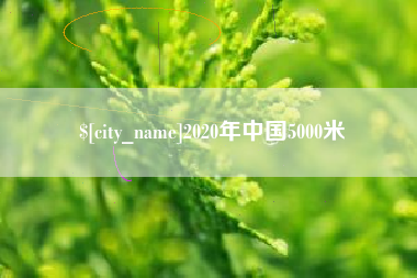 淮北2020年中国5000米