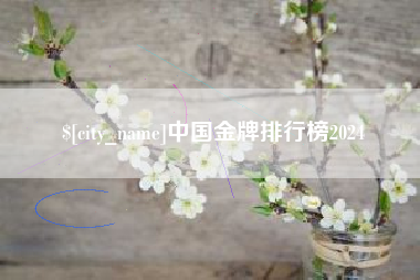 淮北中国金牌排行榜2024