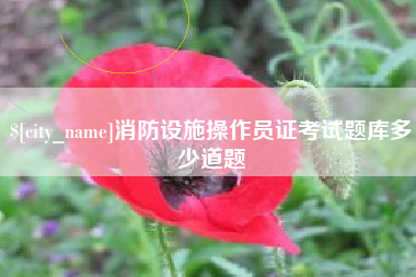 淮北消防设施操作员证考试题库多少道题